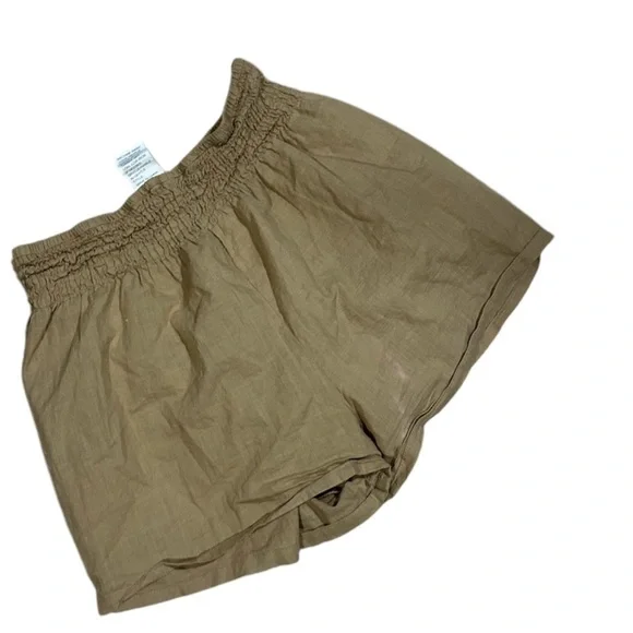 SHEIN Tan High Waist Shorts with Elastic Waistband - Picture 1 of 3